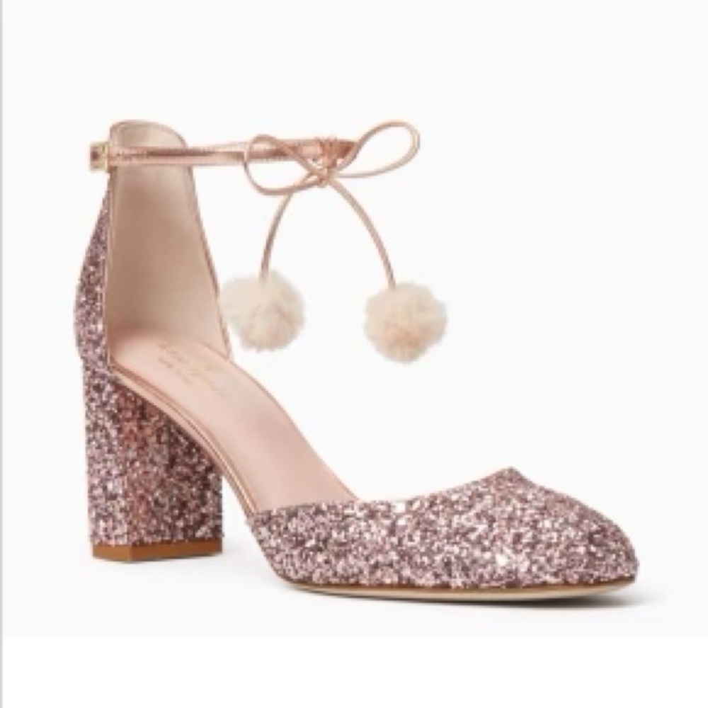 Kate Spade Abigail glitter heels